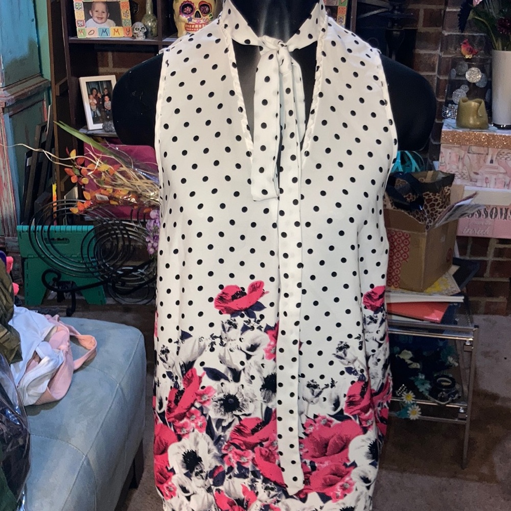 Flower print blouse